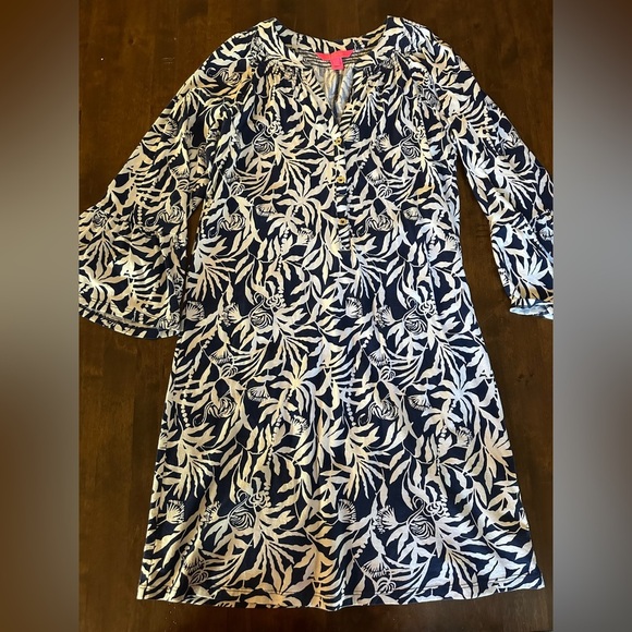 Lilly Pulitzer Small Dress Floral Romantic Classic Beach Summer Vacation Resort - Picture 1 of 6